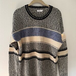 Vince Black and Cream Crew Neck Sweater